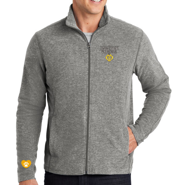 Port Authority Heather Microfleece Full-Zip Jacket - Embroidered & Printed Logos Thumbnail