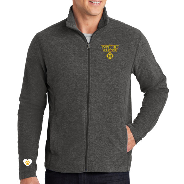 Port Authority Heather Microfleece Full-Zip Jacket - Embroidered & Printed Logos Thumbnail